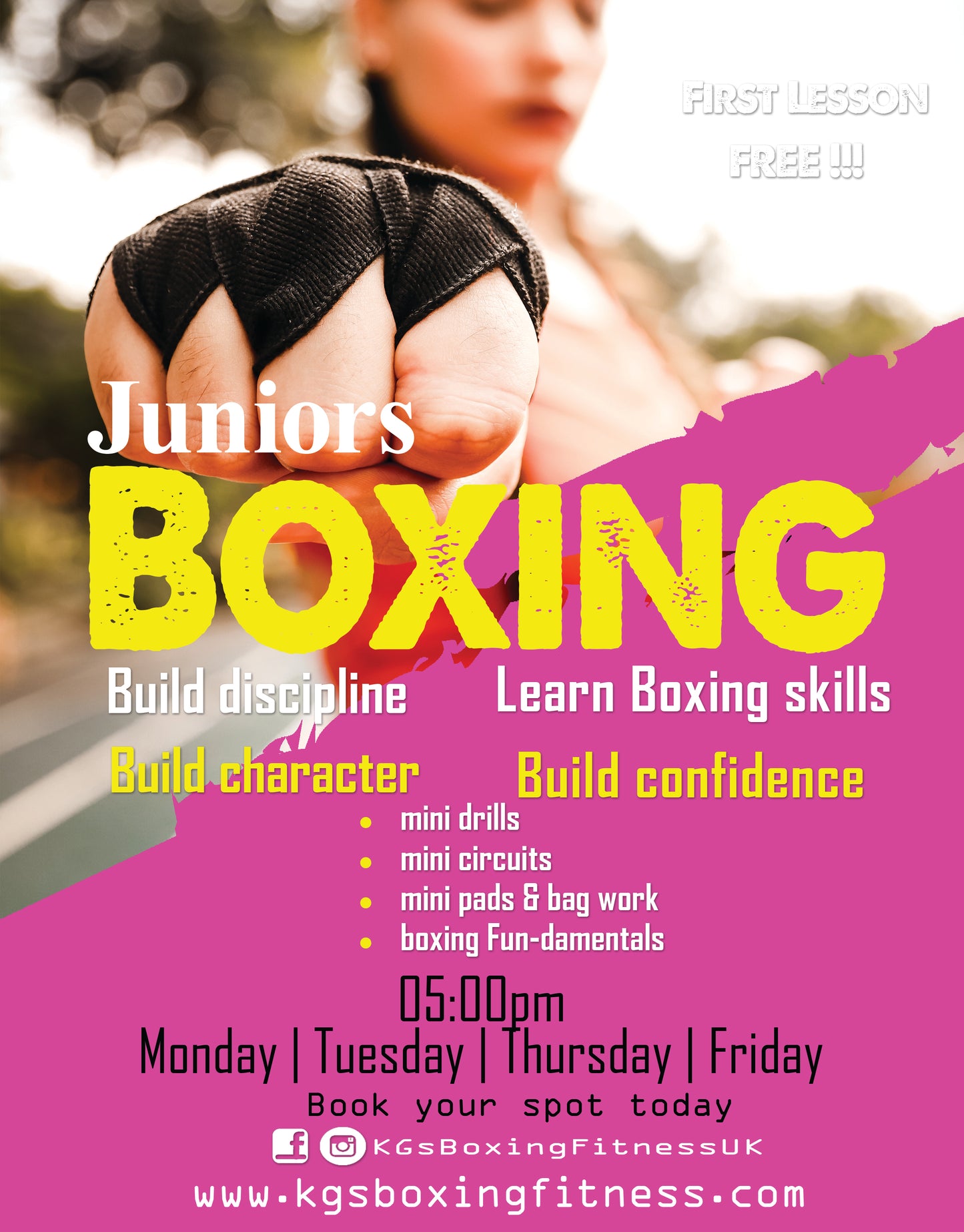 Junior's Boxing @ 5:00pm
