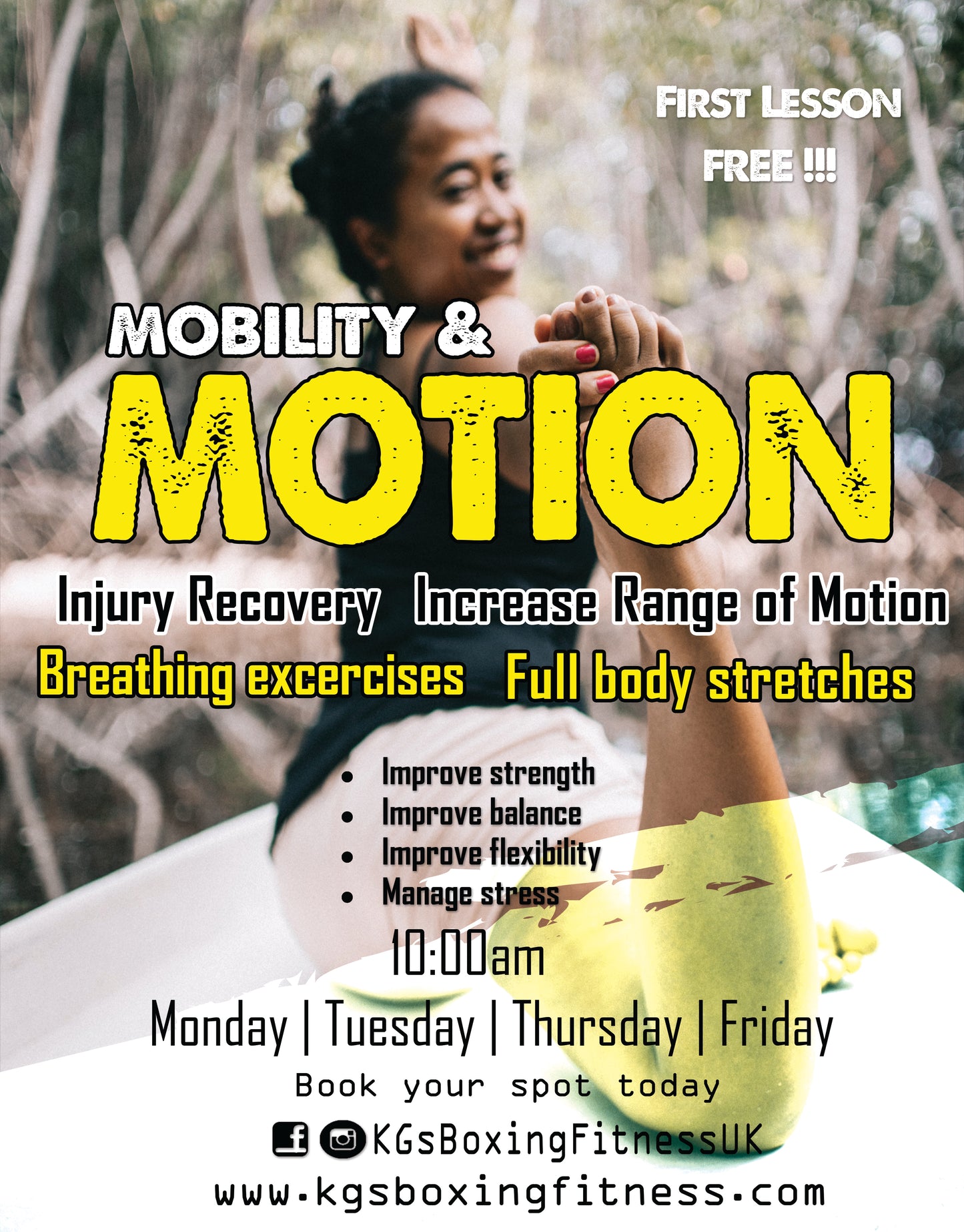 Mobility & Motion Move Better, Feel Stronger @ 10:00am